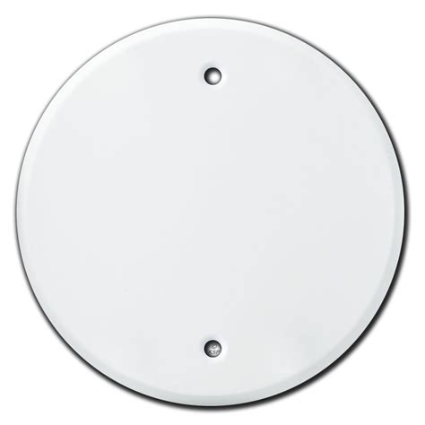 blank cover for four inch round electrical box home depot|round exterior electrical box covers.